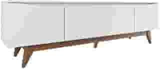 Rack Flynt para TV de até 75 polegadas 184 cm Natural c/Branco Fosco Província