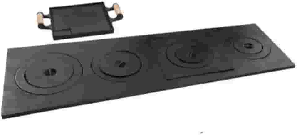 Rig Fundidos Chapa Multiuso Fogão Lenha 4 Furos - Preto - Redução Grande