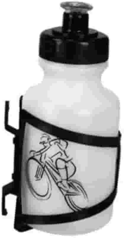 Garrafa de Ciclismo Infantil, 300ml, Branca, com Suporte