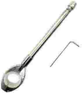 Antena Corta Pipa Cerol Para Guidao 7/8 Moto Inox 7 estágios Spencer Prata