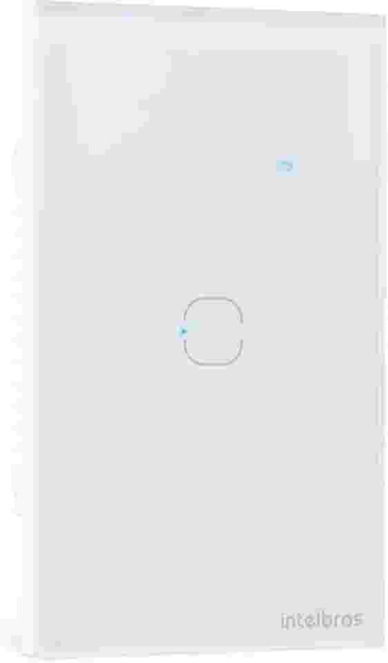 Interruptor Touch Inteligente Compatível com Alexa Com 1 Tecla EWS 1001 Branco Intelbras