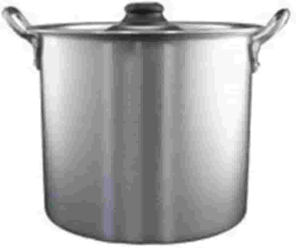 Caldeirão de Alumínio 28cm com Tampa 14L Linha Hotel Industrial Restaurante Escola Fogões a lenha e industriais Feijoada Tropeiro Cearense Sopa Caldos