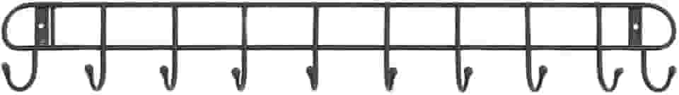 Cabideiro de Parede em Metal com 10 Ganchos – Suporte Organizador Multiuso 60cm para Roupas, Toalhas e Utensílios