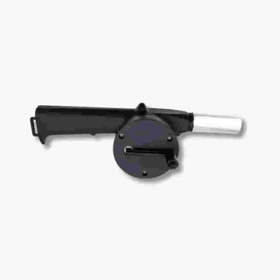 Soprador Manual para Churrasqueira com Boca Metálica – Acessório Portátil para Acender Fogo com Segurança, Praticidade e Controle