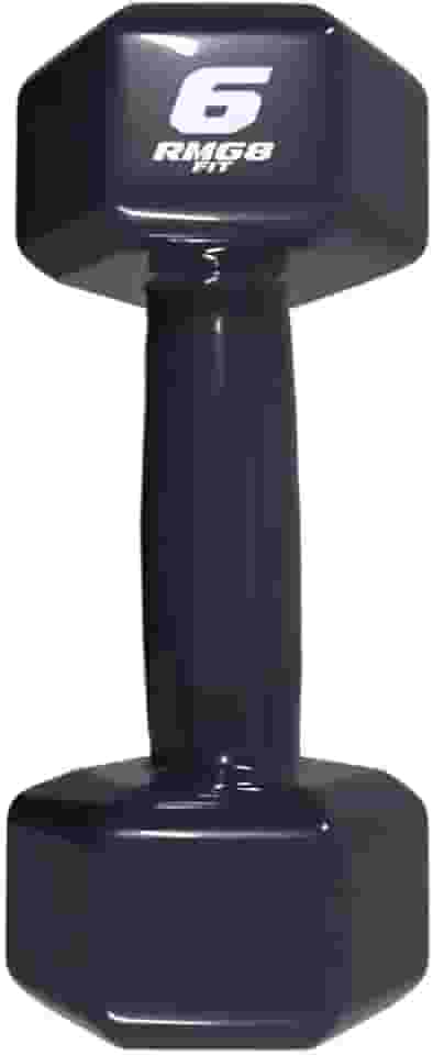 Rmg8 Fit - HALTER 6KG EMBORRACHADO SEXTAVADO PRETO