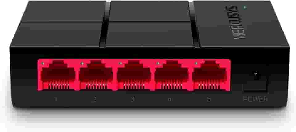 MERCUSYS MS105G - Switch Gigabit RJ45 de 5 portas, Ethernet LAN 10/100/1000 Mbps, Plug and Play, Switch de mesa, casa e escritório, pequeno, caixa de plástico