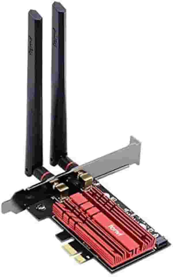 Placa Wireless WiFi 6E 2.4g/5g/6ghz 802.11AX Bluetooth 5.2 Intel AX210 FV-AXE3000 PCI-E Vermelho