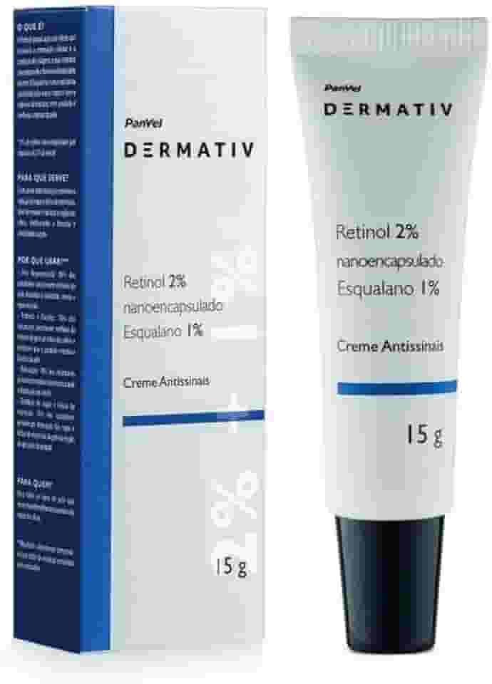 CREME ANTI-IDADE PARA ÁREA DOS OLHOS RETINOL 2% + ESQUALANO 1% PANVEL DERMATIV 15G