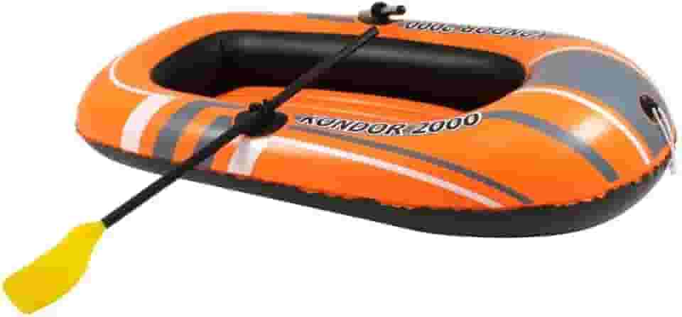 Bote inflável com 2 remos e bomba de ar - Hydro-force Raft - Belfix (Laranja)