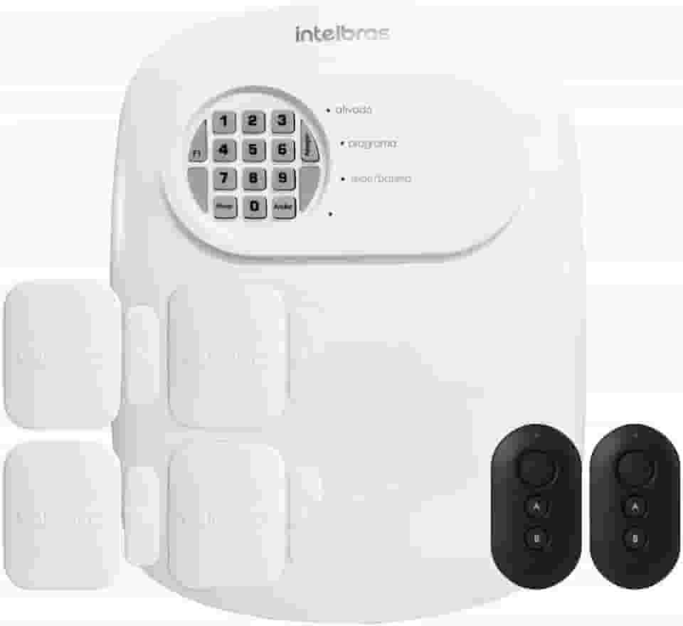 Kit Central de Alarme Anm 24 Net Intelbras 4 Sensores Magnético Abertura Porta Janela Xas 4010 Smart