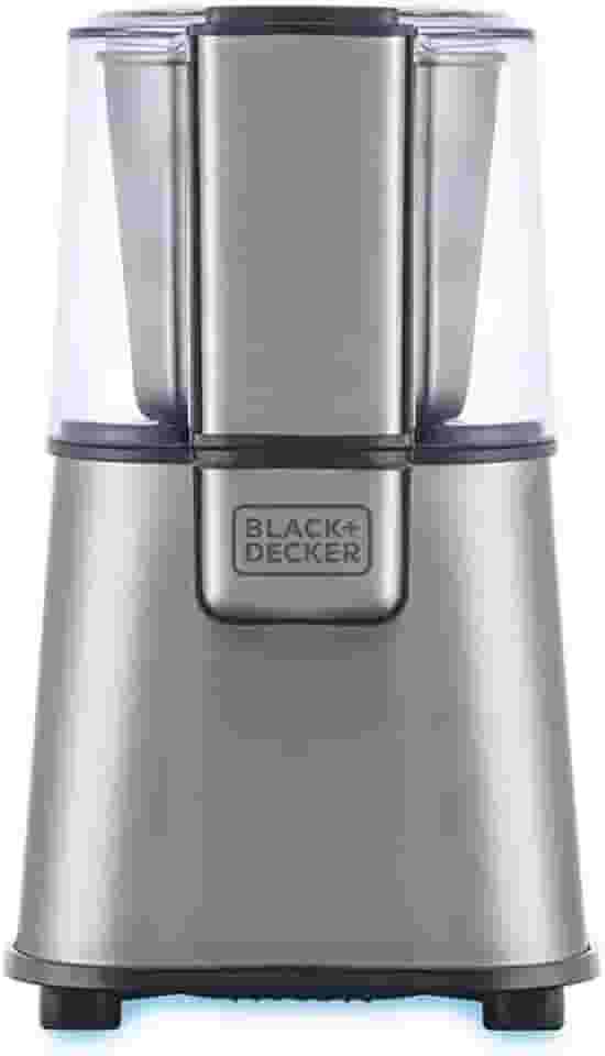 BLACK+DECKER Moedor Elétrico e em Inox, Ideal para Cafés e Grãos, Gourmand Gris, Modelo MG200, 110V