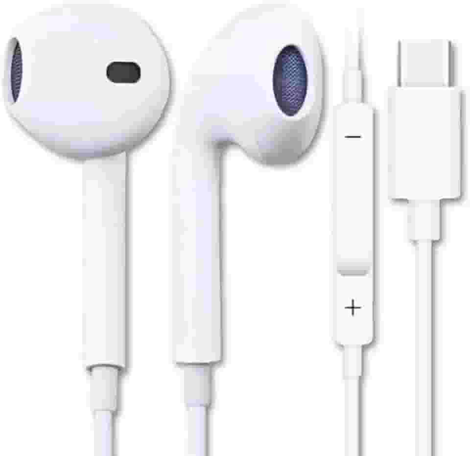 Fone De Ouvido Com Fio Tipo-C Estéreo Premium Microfone Integrado Para Reuniões Exercícios e Lazer Compatível Com Android e IOS