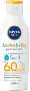 NIVEA SUN Protetor Solar Kids & Babies Pele Sensível FPS 60 125ml - Infantil, muito alta proteção UVA/UVB, minimiza o surgimento de alergias, muito resistente à água com proteção imediata