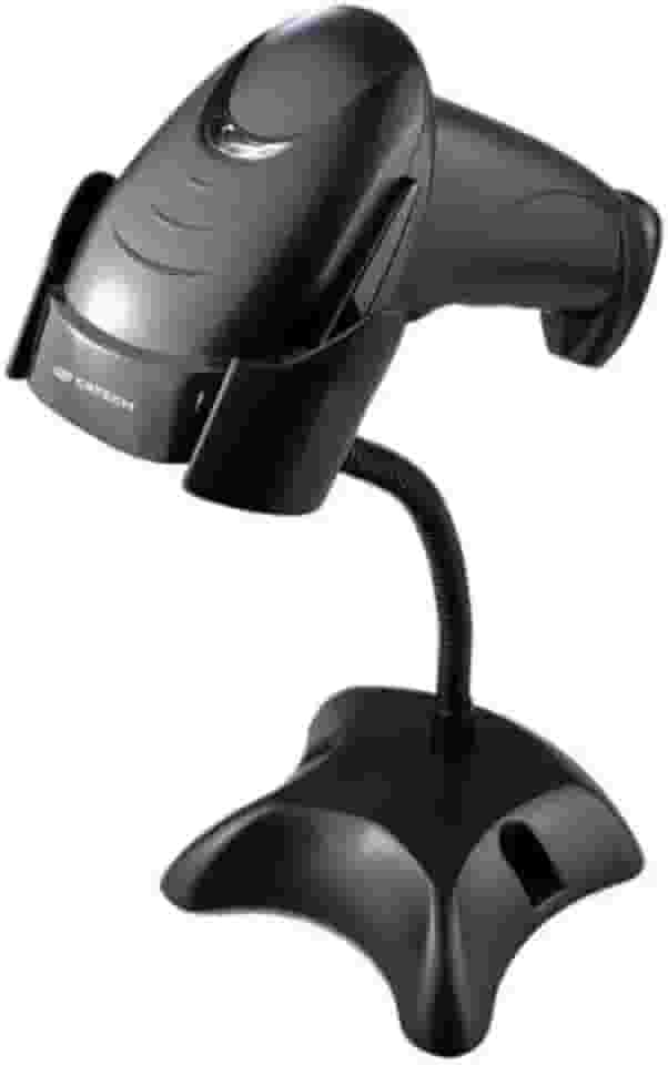 Leitor de Código de Barras C3Tech LB-50BK Preto Sensor Laser com Suporte, Ergonômico Bidirecional USB, Le Boleto Bancário, Boleto Concessionária, Notas Fiscais DANFEs