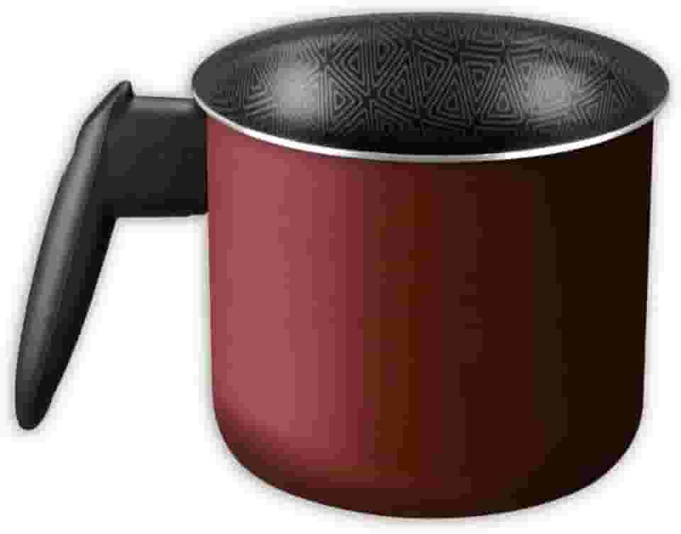 Fervedor Rochedo Facilita Vermelho 12cm com Antiaderente Resist - Limpa Fácil e Dura Mais, reforçado com Partículas Minerais e Cabos Reforçados