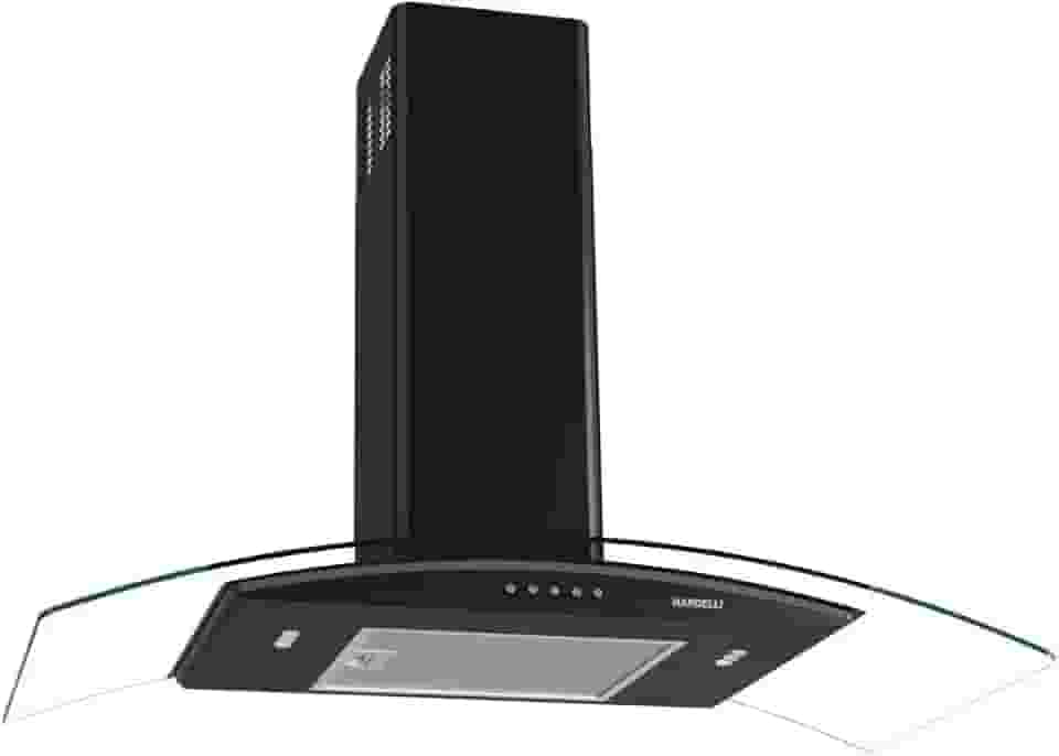 Coifa Nardelli de Parede Clean Vidro Curvo Black 90cm