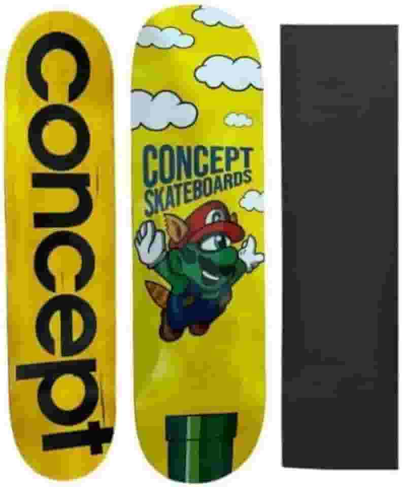 Shape De Skate Profissional Com Lixa Emborrachada - Concept Skateboards