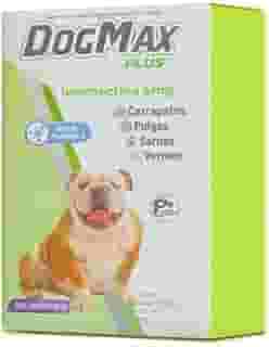 DogMax Plus - Ação 4 em 1 - Remédio para pulgas, carrapatos, vermes e sarna 4 Comprimidos 30kg