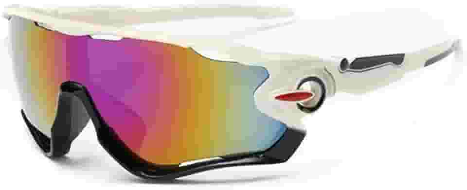 Óculos De Sol Bike Ciclismo Esportivo Proteção Uv Espelhado (Branco)