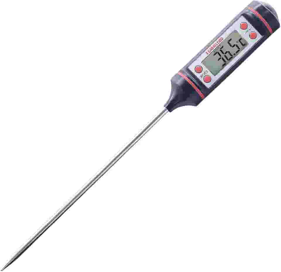 Termômetro Culinário Digital de Precisão para Cozinha – Medição Instantânea com Sonda Inox – Ideal para Carnes, Churrasco, Forno, Óleo e Confeitaria
