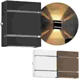 Arandela Externa Parede Slim 2 Frisos E Focos Alumínio MF167 (Preto)