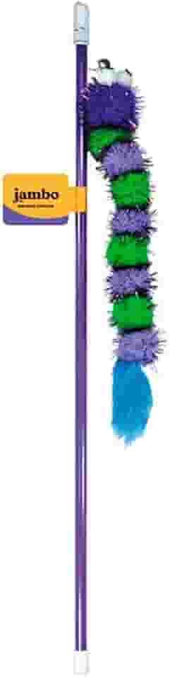 Brinquedo Jambo Varinha Minhoca Colorida para Gatos