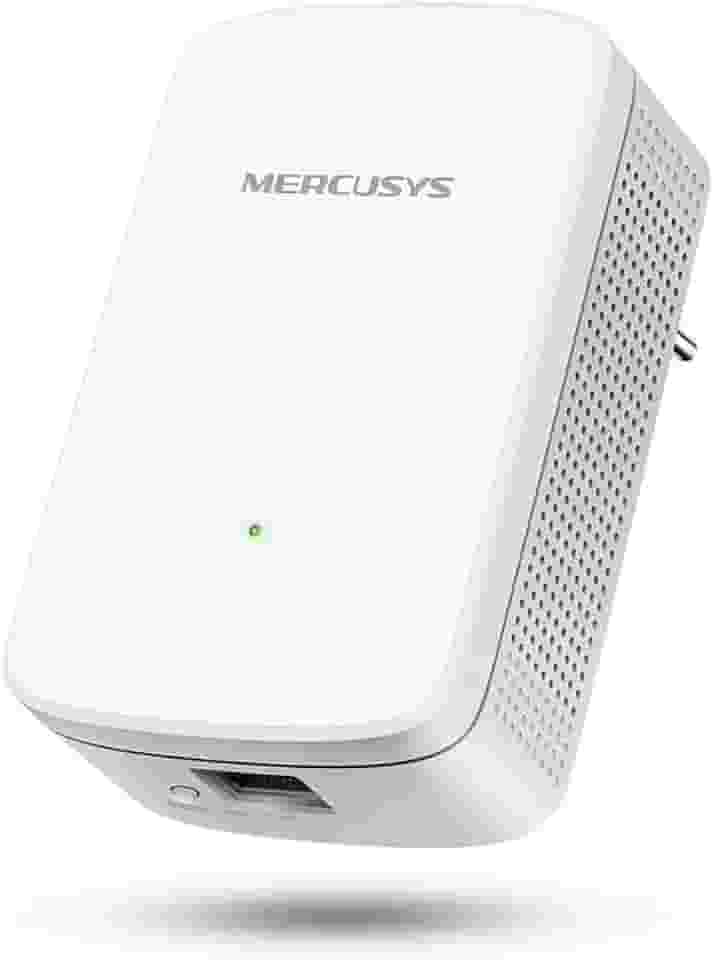 MERCUSYS ME10 Repetidor WiFi, extensor de rede, amplificador sem fios 300 Mbps, WPS botão, play e plug, indicador LED de sinal, fácil configuração, compatível com