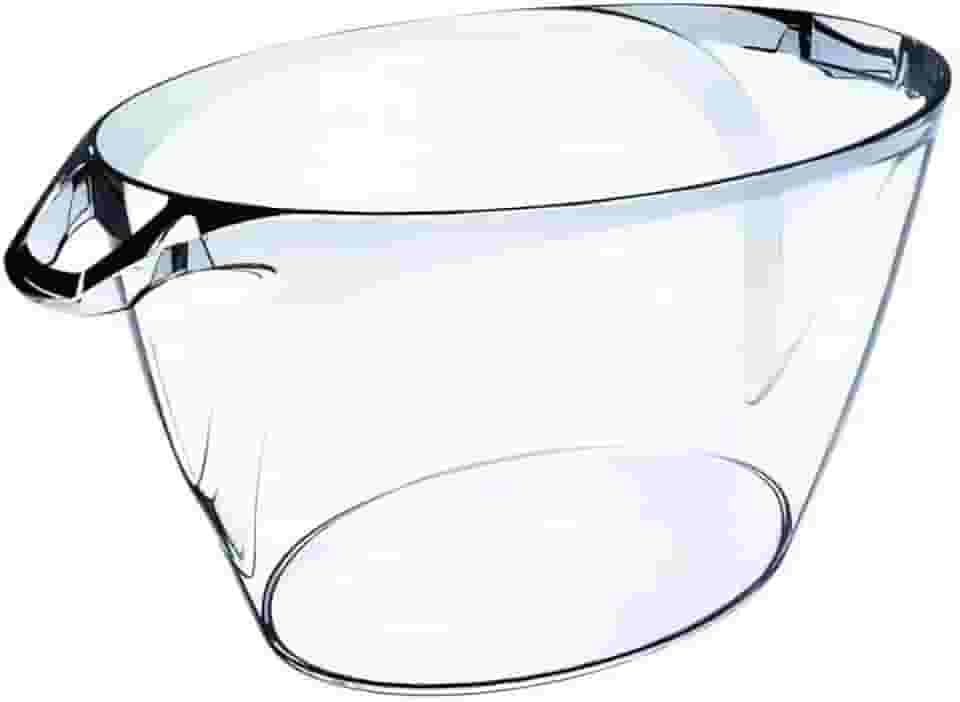 Balde De Gelo Oval Para Champagne | Em AcríLico Cristal 5 Litros | Champanheira Elegante Para Festas E CelebraçõEs Especiais