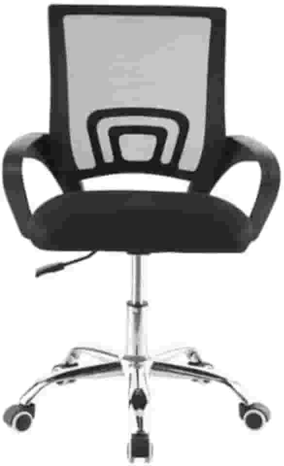 Cadeira De Escritório Giratória Com Altura Ajustável Cor Preto