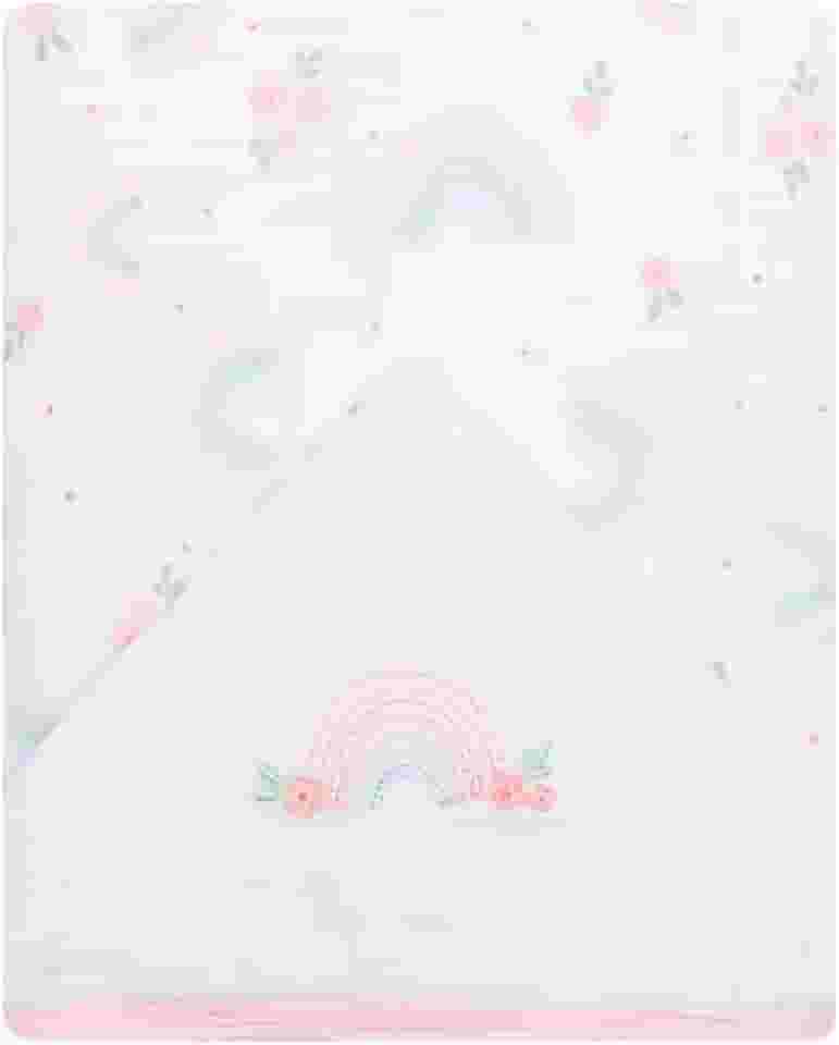 Toalha De Banho Papi Soft C/Capuz Bord 90Cm X 75Cm Contem, 1 un, Arco de Flores, Rosa