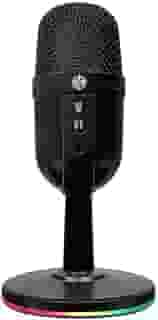 Microfone Condensador TGT Anzer V3 | Cardioide | RGB Rainbow | USB Plug and Play | Preto | TGT-ANZRV-BL02