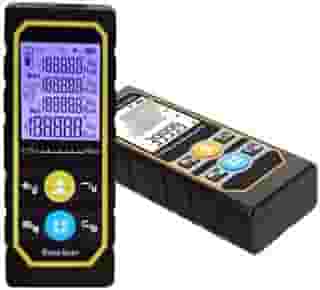 Trena Laser Digital De Alta Precisão, Trena Profissional 40M, Função Soma Medidas, Medição Rápida De Volume, Distância, Área, Iluminação Led LCD, Função Silenciosa, Resistente, Globi.