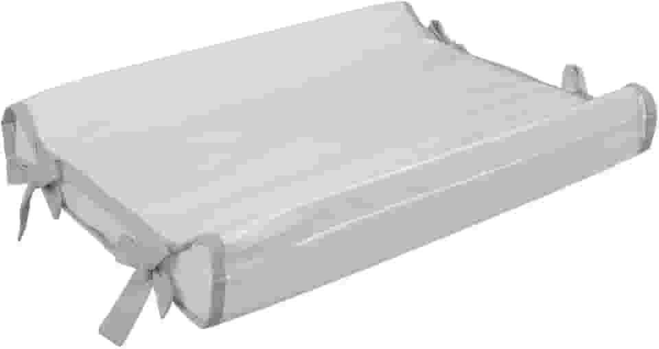 Bebê Enxovais Trocador Americano Anatômico Impermeável Anatomico com Abas Portátil Com Zíper Branco Com Cinza (65cm x 40cm)