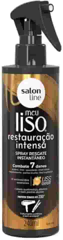 Salon Line, Spray Resgate Instantâneo, Meu Liso, Restauração Intensa, Vegano - Para Cabelos Lisos, 240 ml