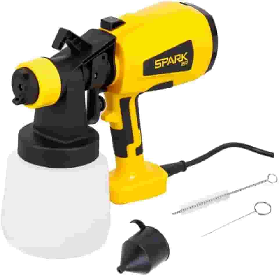 Pistola de Pintura Elétrica Pulverizadora 450w Profissional SparkBr 1000ml Pintura Residencial e Hobby 220v