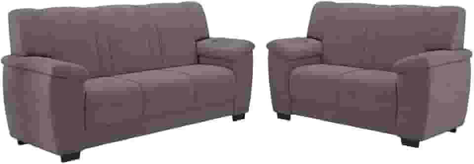 Conjunto de Sofá 2 e 3 Lugares Turim Veludo Luizzi (Capuccino)