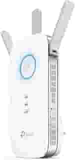 TP-Link RE450 Extensor de Rango de Repetidor WiFi de Banda Dual Universal, 3 Antenas Externas, Puerto Gigabit Ethernet, AC1750, Modo AP Compatible, Blanco