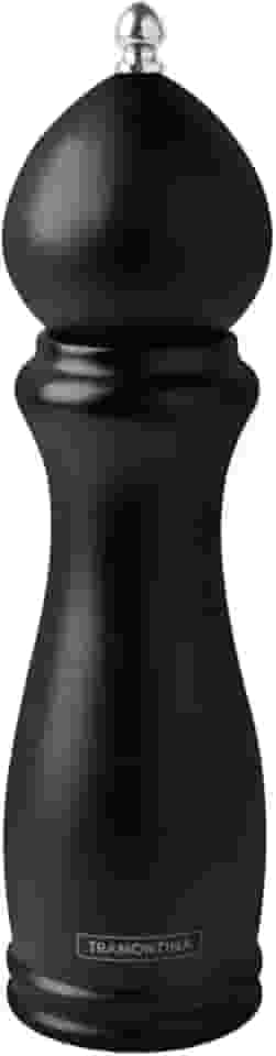 Moedor de Pimenta e Sal Tramontina Churrasco Black em Cerâmica com Recipiente de Madeira 8'