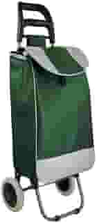 Carrinho de Compras com Bolsa Térmica | Suporta 30kg e Dobrável | Ideal para Feira, Supermercado e Compras Diárias |(VERDE)