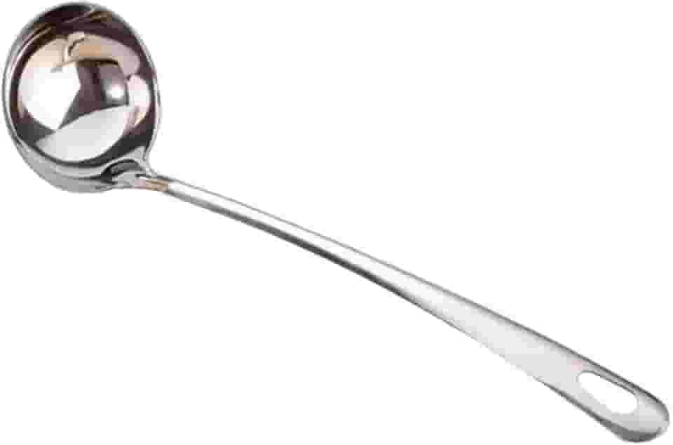 Concha Para Molho Sopa Feijão C/Cabo Longo Em Aço Inox 26 cm