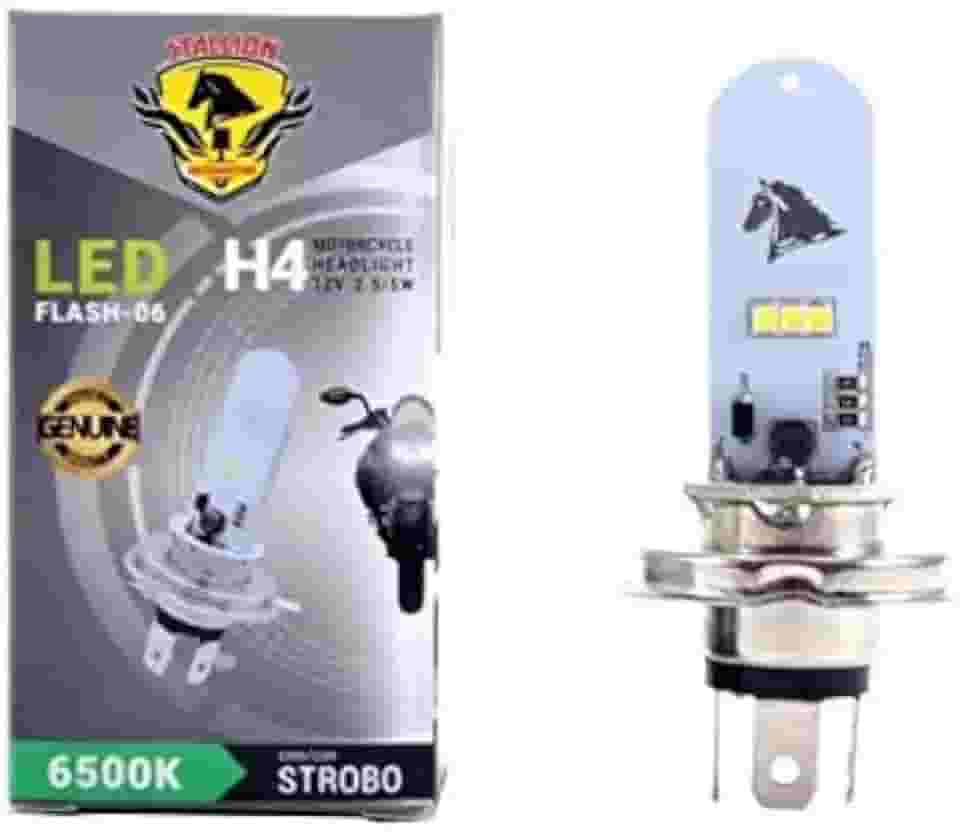 Lampada Carro/Moto Farol Super Ledh4 6500k Xenon Strobo