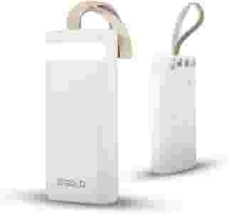 Carregador Portátil Power Bank Turbo 20000mah sem fio Universal com 4 cabos saída USB Tipo C/Micro USB. Visor de Carga e Lanterna (Branco)