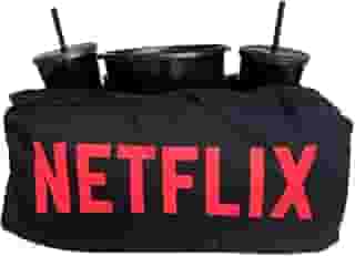 Almofada decorativa cinema pipoca, Balde e 2 copos com tampas e canudos