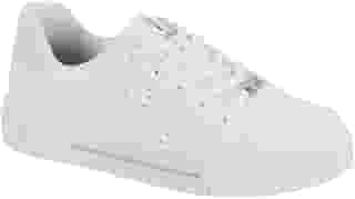 Tênis Branco Feminino Casual Flatform – Pelica Sintética, Cadarço, Solado Antiderrapante e Palmilha Confortável