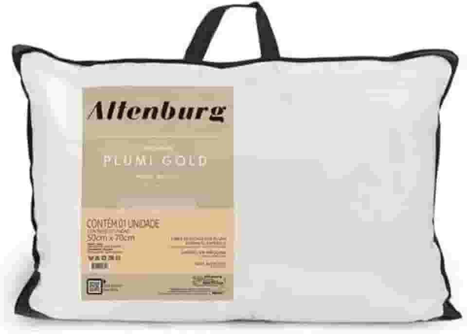 Travesseiro Plumi Gold, Branco, 50x70 cm, Altenburg