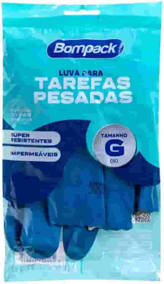 Luva Bompack Tarefas Pesadas G Verniz Azul Un
