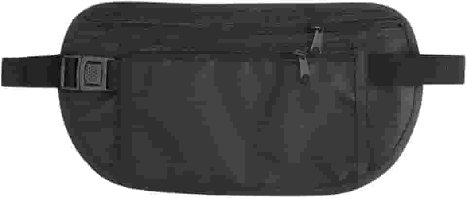 Pochete Doleira Antifurto Ajustável Unissex para Viagem, Resistente à Água, com Design Slim e 2 Compartimentos Internos para Cartões, Dinheiro e Documentos