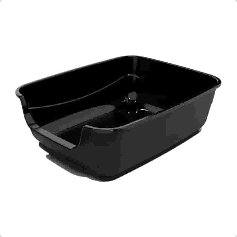 Caixa de areia para Gatos Preto Caixona Extra Grande 62x50 Bandeja Sanitário Higiênico Banheiro Desmontável Facil Limpeza Confortável - Pet Injet