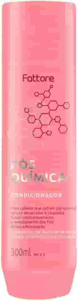 Condicionador Pós-Química Fattore 300ml – pH 3,5, queratina hidrolisada, manteiga de karité e lanolina, selagem de cutículas, brilho intenso, antifrizz, hidratação profunda e reconstrução, uso diário para cabelos danificados
