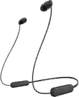 Sony Fones de ouvido intra-auriculares WI-C100 sem fio Bluetooth com microfone embutido, preto